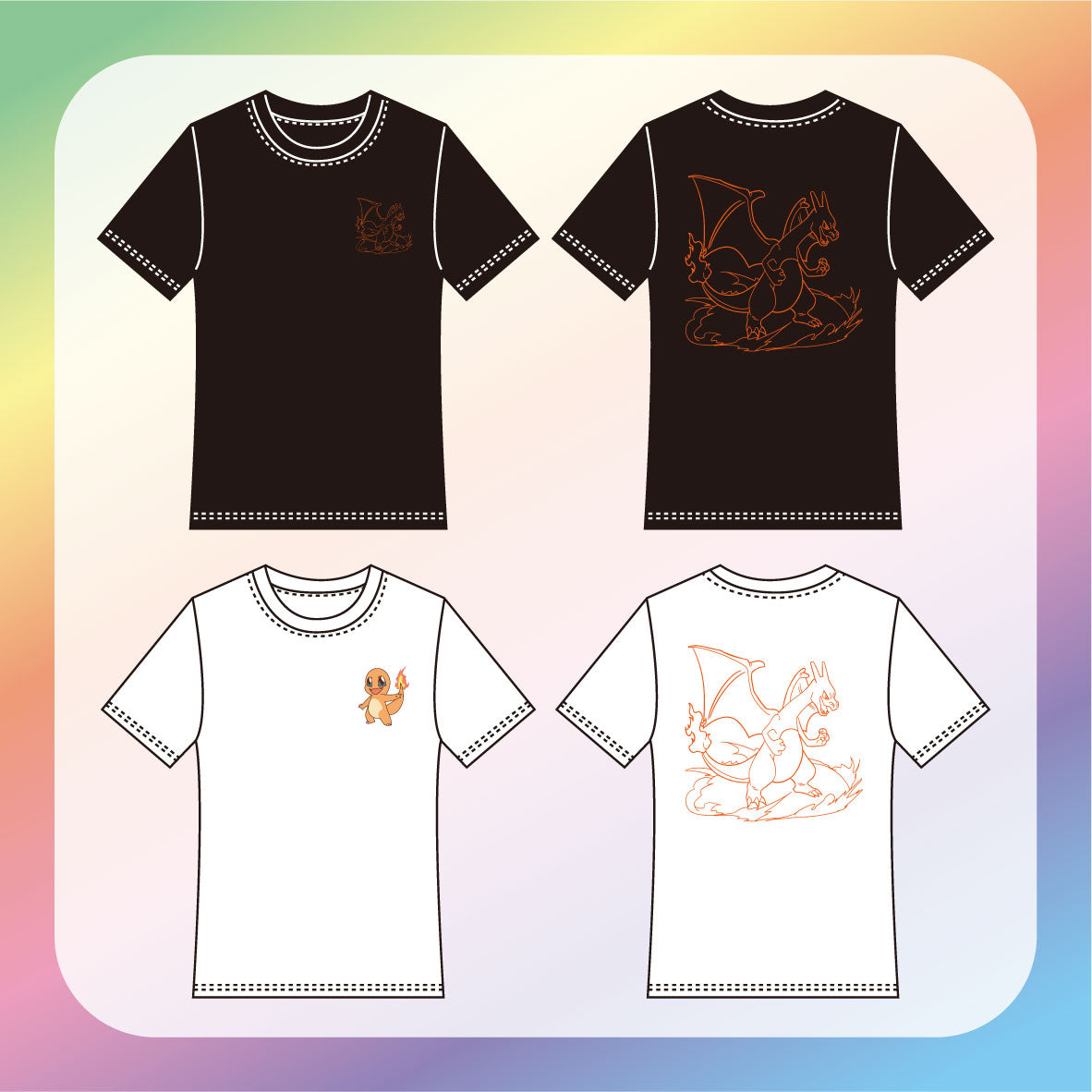 [POKEMON]  噴火龍 T-SHIRT 同人二創