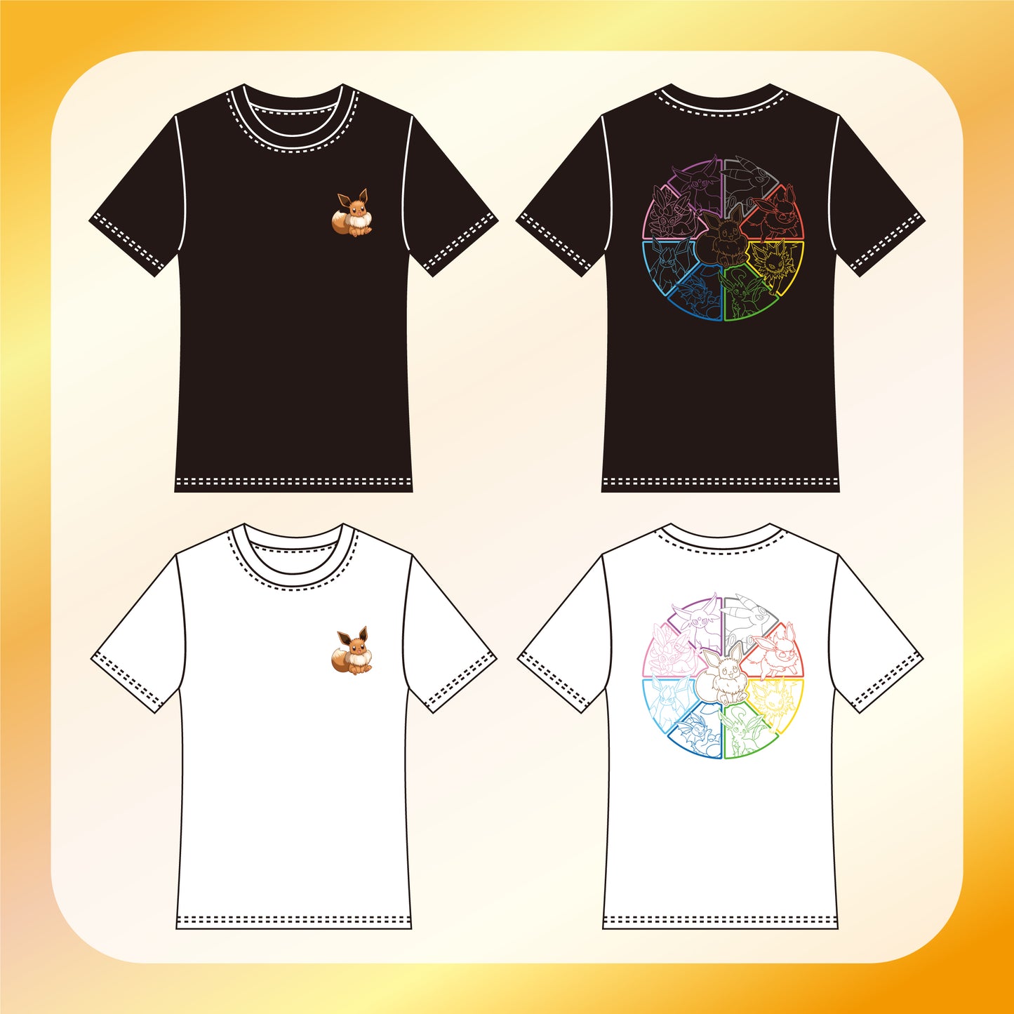 [訂製][POKEMON]  伊貝 (色圈)  T-SHIRT 同人二創